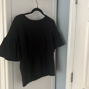 Black business casual blouse
